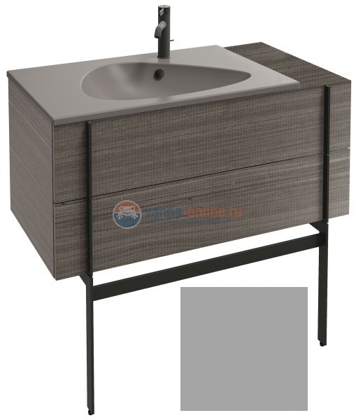 Тумба под раковину Jacob Delafon Nouvelle Vague 100 EB3031-S46, с выступом, цвет - пепельный сатин