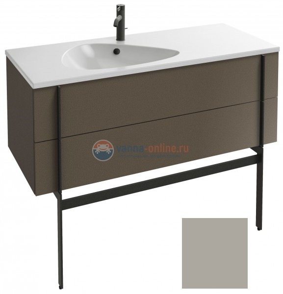 Тумба под раковину Jacob Delafon Nouvelle Vague 120 EB3035-F84, 2 ящика, цвет - белая глина сатин