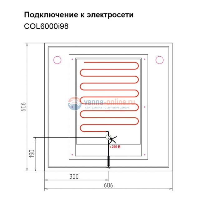 Зеркало Iddis Color Plus COL6000i98 60 см, белый