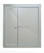 Зеркальный шкаф Emmy Родос 80 см, rod80mir1, с подсветкой, 2 двери, белый, левый/правый