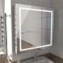Зеркальный шкаф Emmy Родос 80 см, rod80mir1, с подсветкой, 2 двери, белый, левый/правый
