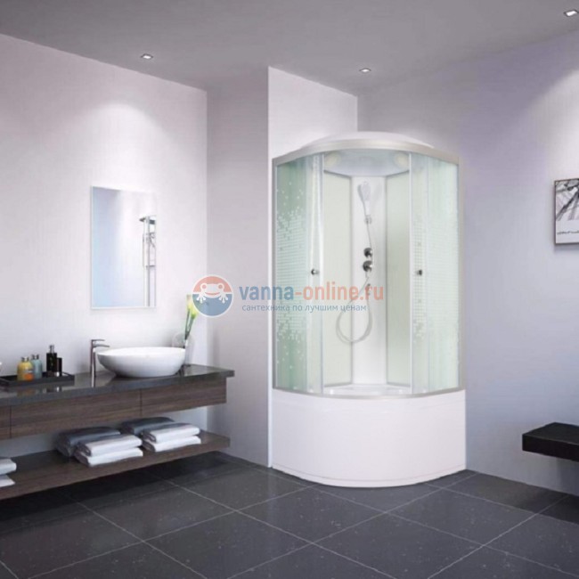 Душевая кабина Deto L 990 стандартная 90 x 90 см, с крышей