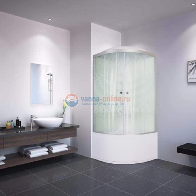 Душевая кабина Deto L 990 стандартная 90 x 90 см, с крышей