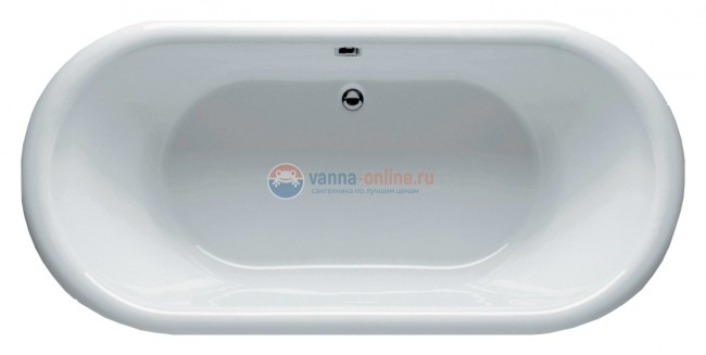 Ванна акриловая Riho Dua 180 x 86 см BD0100500000000, без гидромассажа, белая, с белой глянцевой панелью