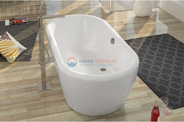 Ванна акриловая Riho Dua 180 x 86 см BD0100500000000, без гидромассажа, белая, с белой глянцевой панелью