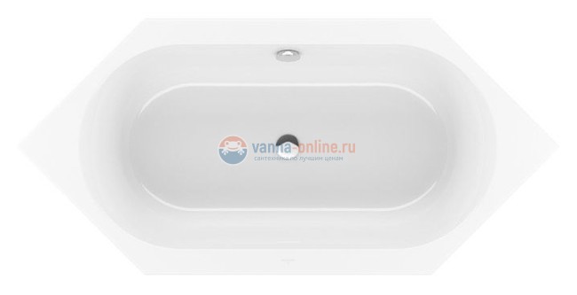 Акриловая ванна Villeroy&Boch Loop&Friends 190 x 90 UBA199LFO6V-01, внутри овал