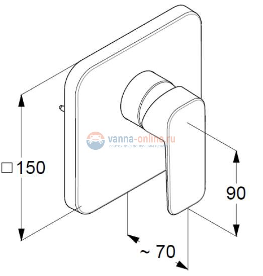 Смеситель для душа Kludi Pure&Style 404200575 Смеситель для душа Kludi Pure&Style 404200575