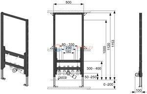 Инсталляция для биде 9330000 TECE