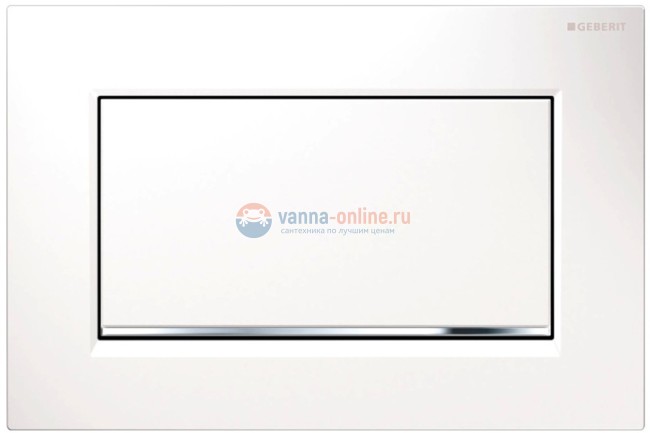 Клавиша Geberit Sigma Type 30 115.893.KJ.1, металл, белый/хром