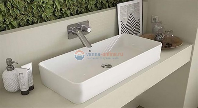 Раковина Sanindusa Sanlife 136749004, 80 x 40 см, накладная