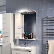 Зеркальный шкаф,СаНта Омега 60 с подсветкой, левый/правый, 107003/107004 цвет белый