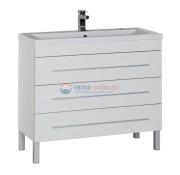 Тумба под раковину Aquanet Верона 90 напольная (3 ящика) 00178470, цвет белый