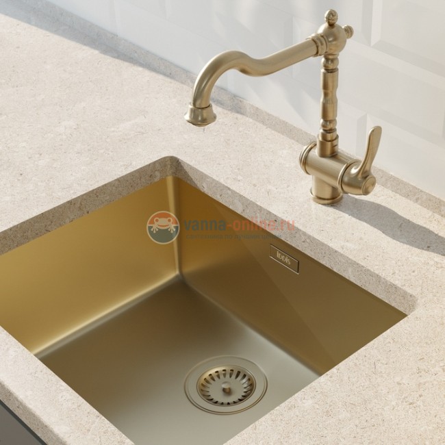 Кухонная мойка Iddis Edifice EDI44B0i77 44 x 44 x 20 см для подстольного монтажа, бронза