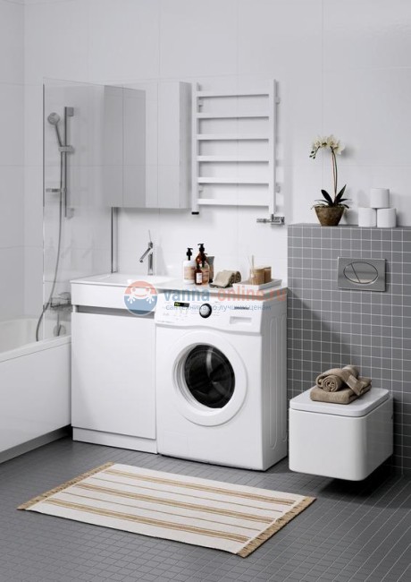 Тумба с раковиной Aqwella Forma 55, FOR0105KL/R, для установки со стиральной машиной