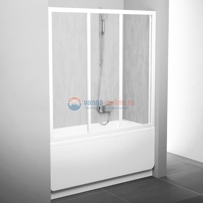 Шторка на ванну Ravak AVDP3-170 алюминиевый профиль, пластик Rain Шторка на ванну Ravak AVDP3-170 алюминиевый профиль, пластик Rain