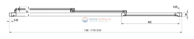 Шторка на ванну Ravak AVDP3-170 алюминиевый профиль, пластик Rain Шторка на ванну Ravak AVDP3-170 алюминиевый профиль, пластик Rain