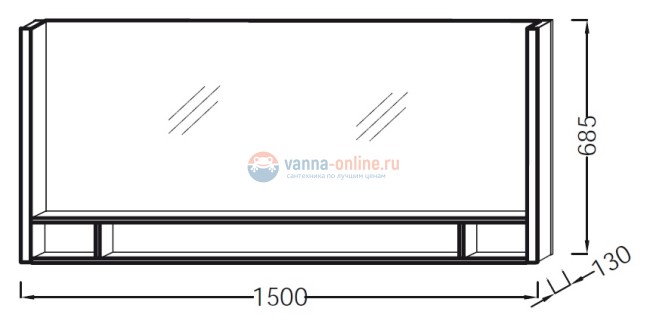 Зеркало Jacob Delafon Terrace EB1184-NF 150 см