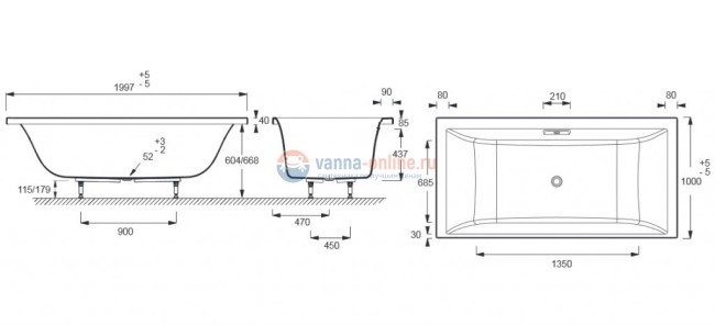 Ванна гидромассажная Jacob Delafon Evok E5BC236L/R-00 200 х 100 см Ванна гидромассажная Jacob Delafon Evok E5BC236L/R-00 200 х 100 см