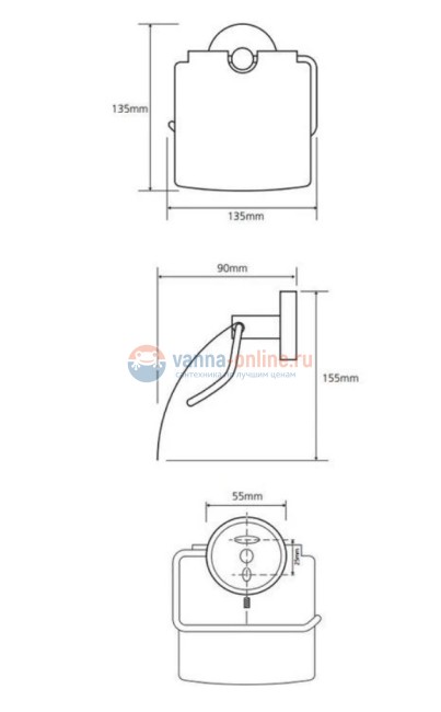 Держатель туалетной бумаги Bemeta Neo 104112015 13.5 x 9 x 15.5 см с крышкой, хром матовый Держатель туалетной бумаги Bemeta Neo 104112015 13.5 x 9 x 15.5 см с крышкой, хром матовый