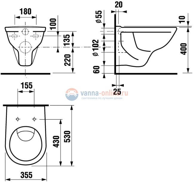 Унитаз Jika Lyra 2137.0.000.000.3 подвесной