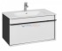 Тумба под раковину Roca Aneto 80 см, 7.8574.3.080.6, белая глянцевая, боковая сторона черная