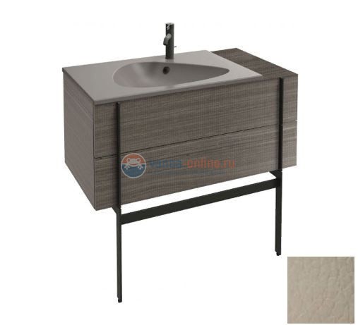 Тумба под раковину Jacob Delafon Nouvelle Vague 100 EB3031-NR2, с выступом, цвет - коричневая кожа