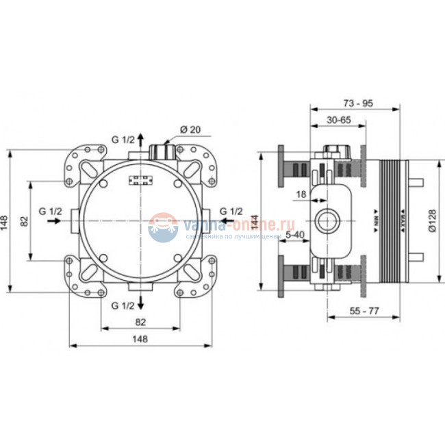 Промо-комплект для душа 8 в 1 Ideal Standard CERAPLAN III B1153AA