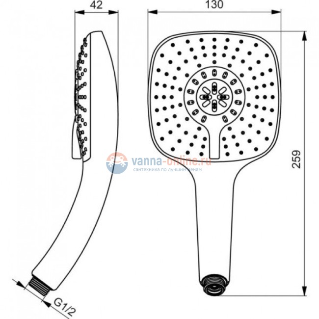 Промо-комплект для душа 8 в 1 Ideal Standard CERAPLAN III B1153AA