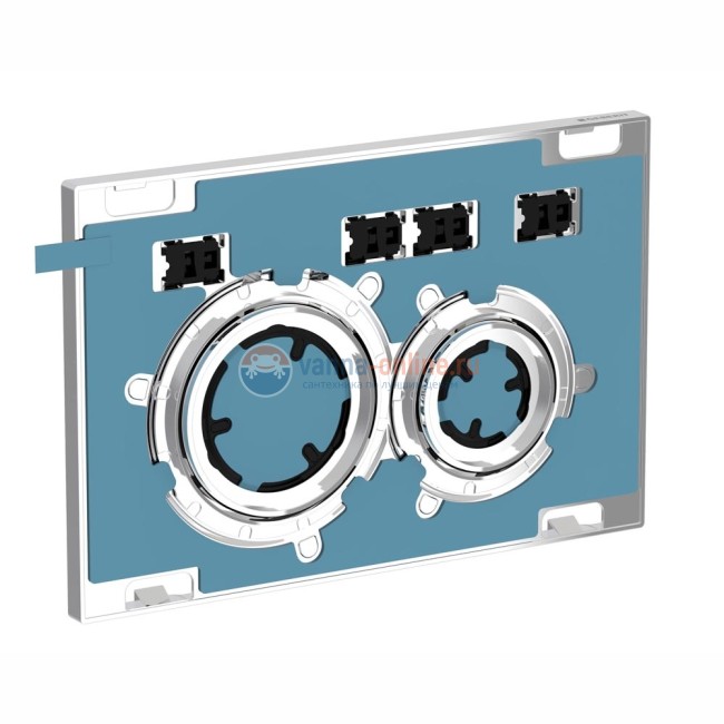 Клавиша смыва Geberit Sigma Type 21 115.884.JM.1, декоративные кольца, глянцевый хром