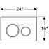 Клавиша смыва Geberit Sigma Type 21 115.884.JM.1, декоративные кольца, глянцевый хром