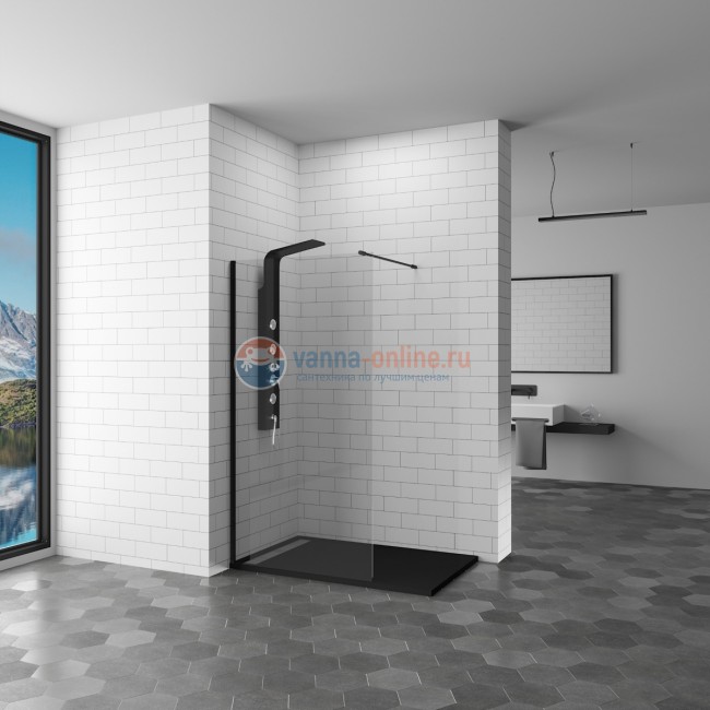 Душевая перегородка RGW WA-10 B, 02101010-14, 100 х 195 см, стекло прозрачное, черный Душевая перегородка RGW WA-10 B, 02101010-14, 100 х 195 см, стекло прозрачное, черный