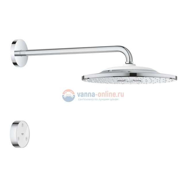 Верхний душ Grohe Rainshower 310 SmartConnect с душевым кронштейном 26640000, 2 режима струи, хром