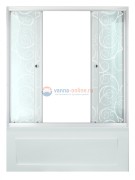 Шторка на ванну Triton Стандарт Узоры 150 x 147.5 см, стекло с узором