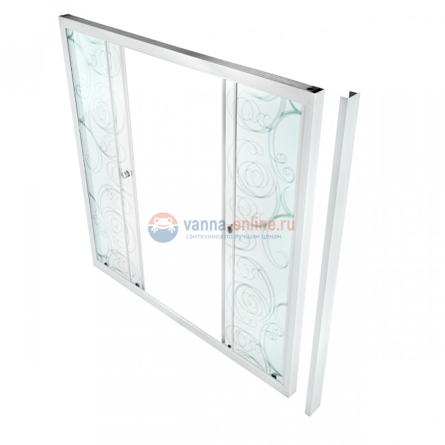 Шторка на ванну Triton Стандарт Узоры 150 x 147.5 см, стекло с узором