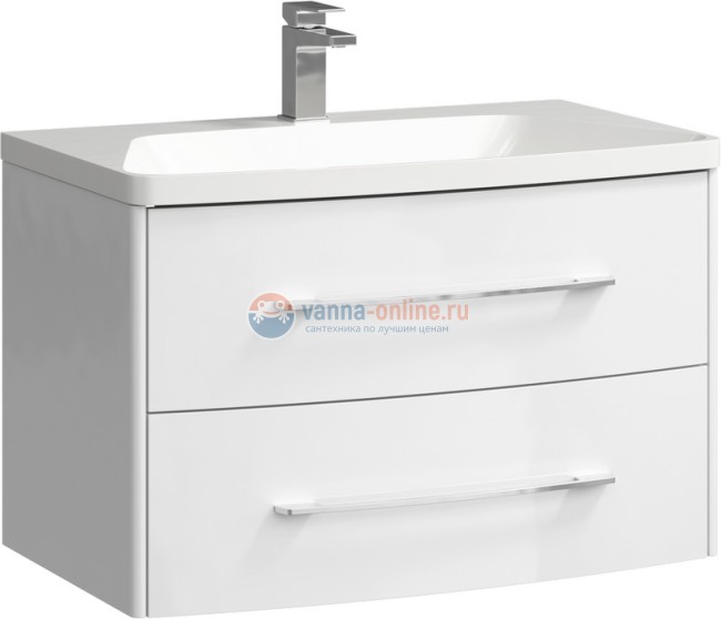 Тумба с раковиной Aqwella Neringa Т8 NER0108 подвесная