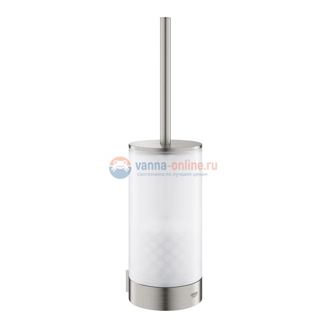 Ершик для туалета с держателем Grohe Selection 41076DC0, суперсталь Ершик для туалета с держателем Grohe Selection 41076DC0, суперсталь