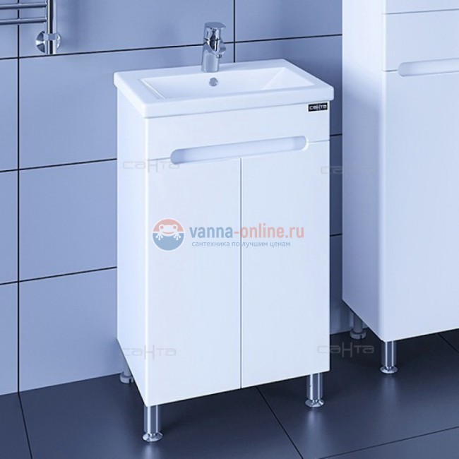Тумба под раковину СаНта Лондон 50 224014, напольная