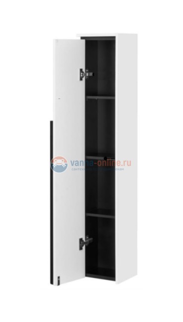 Пенал Roca Aneto 23 см, 7.8574.3.180.6, белый глянцевый,черная боковая сторона