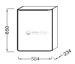 Полуколонна Jacob Delafon Replay 50 см, EB1075, белая глина Полуколонна Jacob Delafon Replay 50 см, EB1075, белая глина