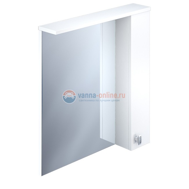 Зеркальный шкаф Iddis Rise RIS70W0i99, 70 см, цвет - белый, правый