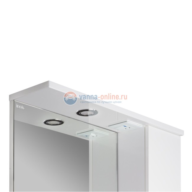 Зеркальный шкаф Iddis Rise RIS70W0i99, 70 см, цвет - белый, правый