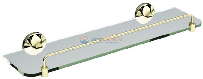 Полка стеклянная Art&Max Bohemia AM-E-4282-Do, золото