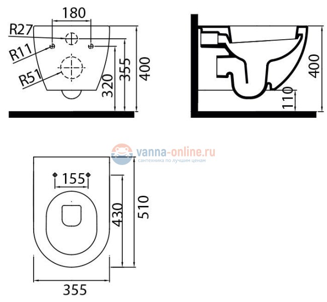 Подвесной безободковый унитаз Ravak Uni Chrome, X01516 Подвесной безободковый унитаз Ravak Uni Chrome, X01516