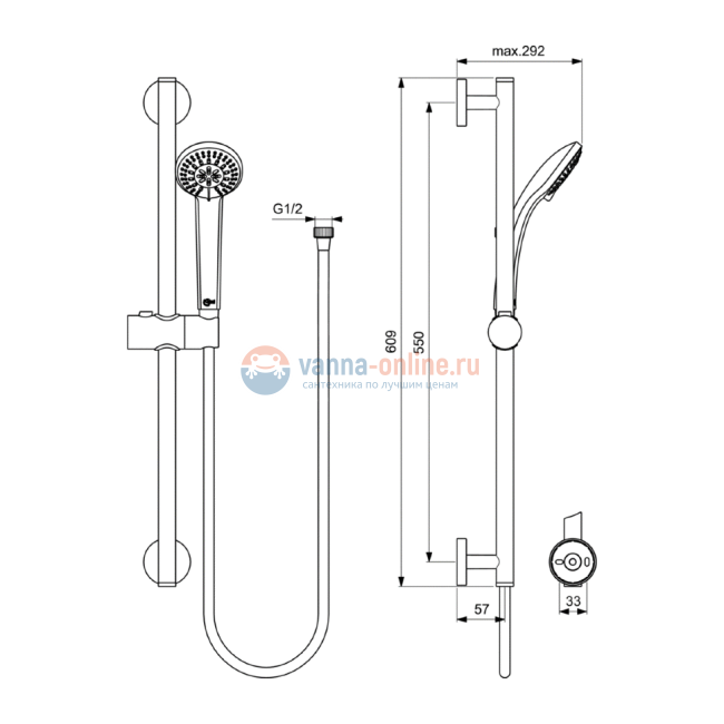 Промо-комплект смесителей 3 в 1 Ideal Standard CERATHERM T25 BC984AA Промо-комплект смесителей 3 в 1 Ideal Standard CERATHERM T25 BC984AA