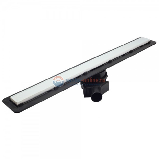 Душевой лоток Pestan Confluo Frameless Line 550 White Glass, решетка - белое глянцевое стекло/хром матовый 13701212