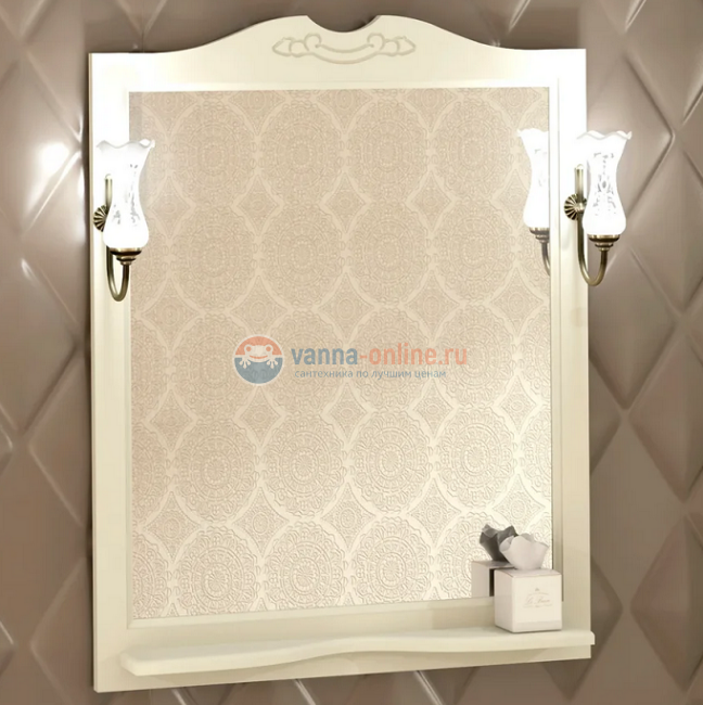 Зеркало Opadiris Клио 85, слоновая кость