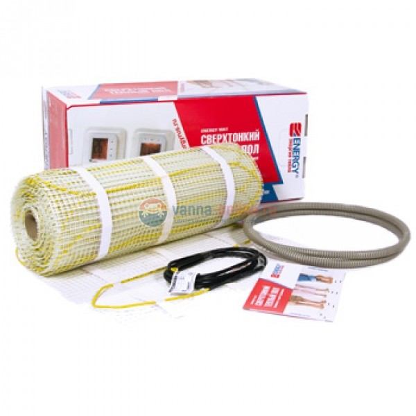 Теплый пол Energy Mat 1,65-260 Вт, площадь обогрева 1,65 м2, длина 3,20 м