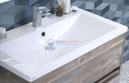 Раковина Art&Max AM-LAV-900-MR-A 90 см искусственный мрамор, белый