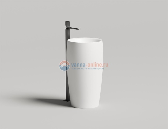 Раковина напольная Salini Alda Top 47 x 47 x 90 см, из материала Solix, белая матовая 130321M