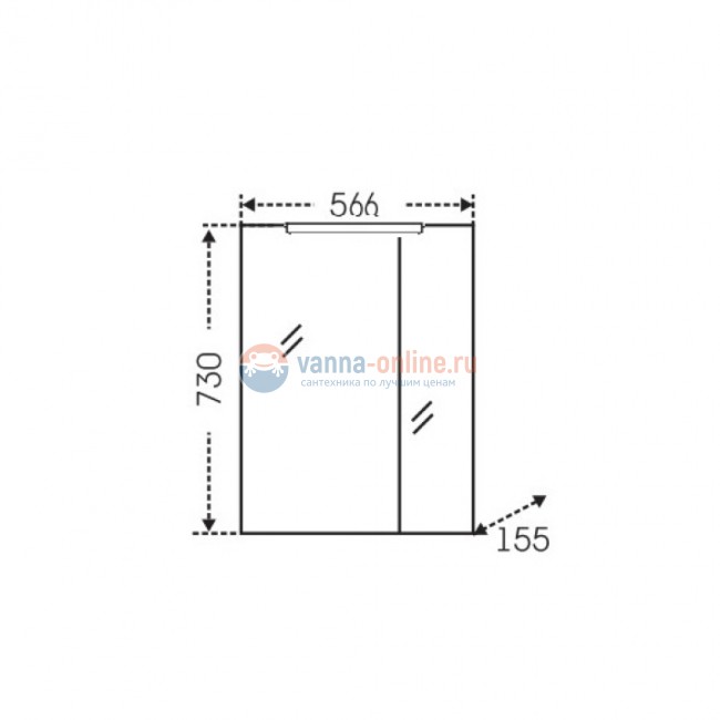 Зеркальный шкаф СаНта Стандарт 60 113004, цвет белый